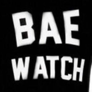 Bae Watch black tee with white writing!